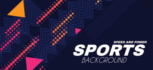 Wall Mural - abstract sport background with moving geometric elements. trendy design.