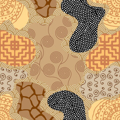 Wall Mural - Seamless background pattern. Pattern in safari style. Vector image