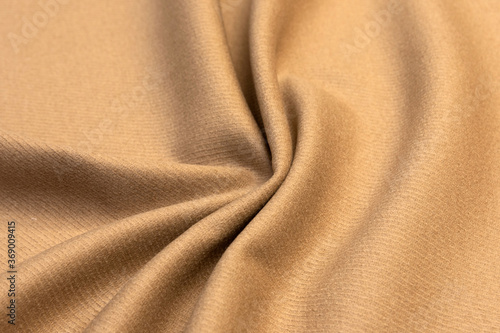 Fotografía Expensive velour beige fabric, cashmere textile, velvet suede and chamois effect, cotton upholstery, synthetic materials, polyester fiber