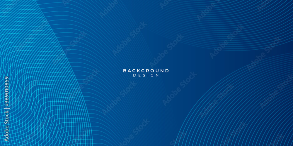 Dark blue paper waves abstract banner design. Elegant wavy vector background - obrazy, fototapety, plakaty 