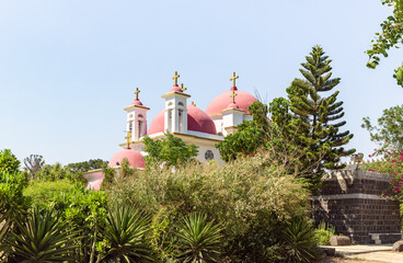 The Church of the Apostles located on the shores of the Sea of Galilee, not far from Tiberias city in northern Israel