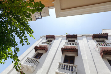 19-09-2012 Cartagena (Colombia) .A traditional style house in the central streets of Cartagena..