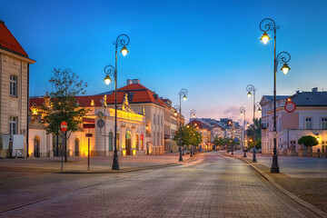 Wall Mural - Krakowskie Przedmiescie - prestigious old street in Warsaw surrounded by historic palaces, churches and manor-houses