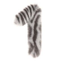 3d Zebra Creative Decorative Fur Number 1