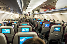 Full Cabin Of A Passenger Plane