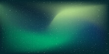 Northern Lights. Night Shining Starry Sky. Polar Lights, Luminescence, Green Light Beam In The Sky. Space Background And Stars In Infinity Cosmos. Vector Blurred Background.