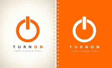 turn on logo vector design