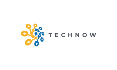 illustration vector graphic logo design. abstract logomark, pictogram logo for technology futuristic