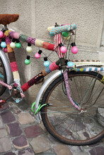 Yarn Bombing On A Bicycle