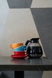 © Pietro Karras/Stocksy - Coffee pot and multicolored cups on table