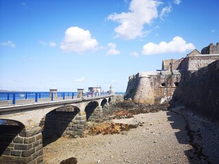 Wall Mural - Castle Cornet in Guernsey is located along the breakwater in the town of St Peter's Port. 