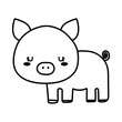© grgroup - Cute tiger cartoon line style icon design, Animal zoo life nature and character theme Vector illustration