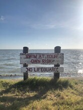 Ocean Swim Warning Sign