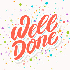 Well done. Vector lettering card.