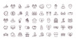 © Jeronimo Ramos - Charity and donation line style 50 icon set vector design