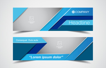 Wall Mural - Set of modern design - Vector web banners design background or header templates, horizontal advertising business banner.
