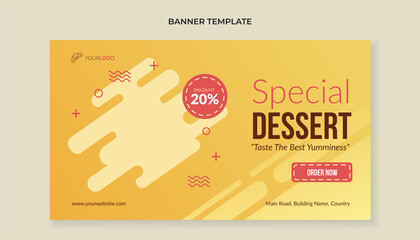 Special dessert food banner template