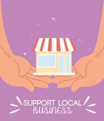 Poster - support local businesses and their sales