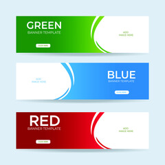 Wall Mural - Business banner design web template. collection of horizontal ad banners. Vector EPS 10