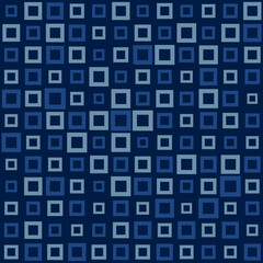 Poster - Abstract Geometric Pattern with Small and Large Squares. Design Element for Backdrops, Web Banners or Wallpaper in Blue Colors.