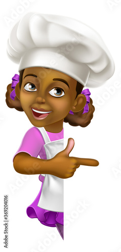 A young black little girl c...