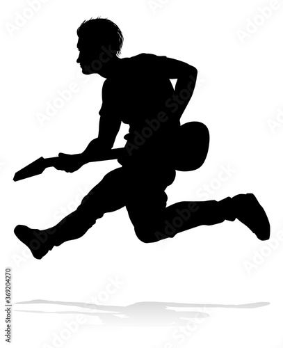 A guitarist musician in det...