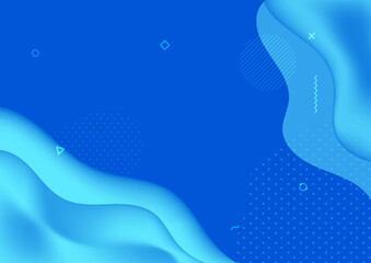 Fototapete - Abstract blue gradient flat design vector background