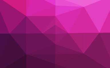 Dark Pink vector triangle mosaic texture. Colorful illustration in abstract style with gradient. Brand new design for your business.