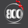 800 Year Anniversary Logo Vector Template Design Illustration
