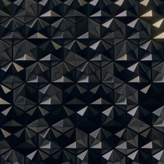 Wall Mural - Modern 3d render hexagon black pattern background futuristic minimal composition