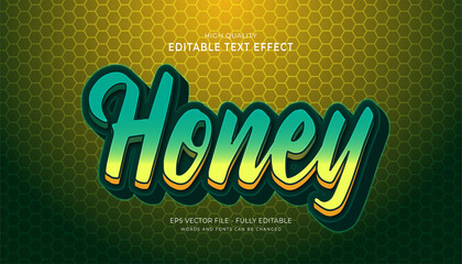 Wall Mural - honey text effect,editable game text style effect