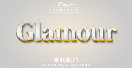 Aufkleber - Editable text style effect - Glamour theme style.