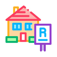 Poster - house rent icon vector. house rent sign. color symbol illustration