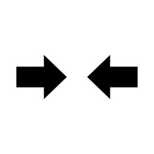 Arrows Pointing At Each Other. Compress Icon