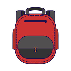 Sticker - school bag equipment isolated icon