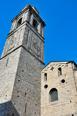 Sticker - Romanesque basilica of San Giacomo from the 11th century bellagio italy