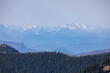 Mountain layers in the distance from Mt. Rainier, Washington