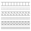 Steel truss girder vector design illustration isolated on white background
