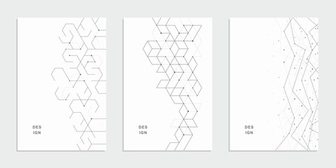 Abstract geometric technological background. Vector creative design.