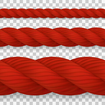 Set of seamless realistic hemp ropes with high detail