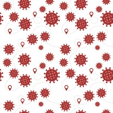 Coronavirus All Around The World, The Spread Of Novel Coronavirus Concept. Covid-2019, Dangerous Virus, Warning Signals Show The Coronavirus Spot, Starting Point Spread To Other Countries, Pandemic.