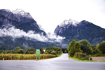 mountain road in the alps