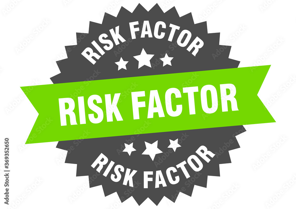 risk factor round isolated ribbon label. risk factor sign Stock Vector ...