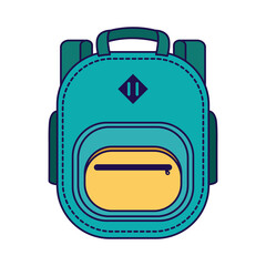 Sticker - school bag equipment isolated icon