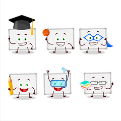 Sticker - School student of whiteboard cartoon character with various expressions