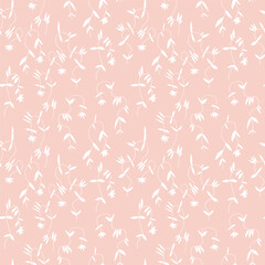 Wall Mural - Little flower seamless pattern in vintage Scandinavian minimalism aesthetic, retro background.