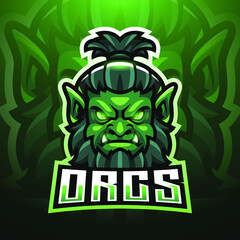 Orc esport mascot logo design