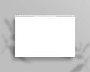 Web browser mockup template. Empty web page mockup. Mockup vector isolated. Template design. Realistic vector illustration.