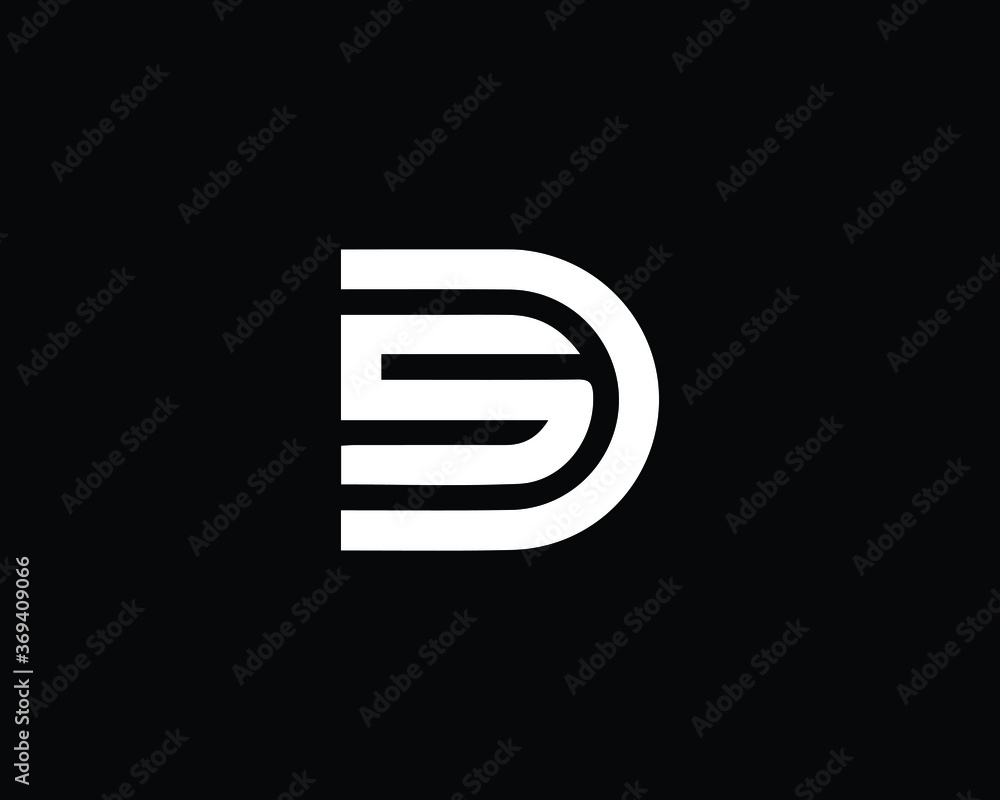 Professional and Minimalist Letter SD DS Logo Design, Editable in ...