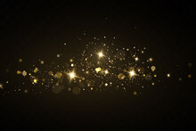  Vector Sparkles On A Transparent Background. Christmas Light Effect. Sparkling Magical Dust Particles.The Dust Sparks And Golden Stars Shine With Special Light.